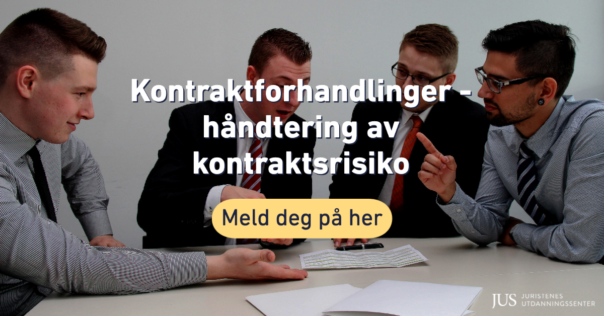 Kontraktsforhandlinger – Håndtering Av Kontraktsrisiko - JUS